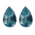 Blue Zircon Set of 2 (Pear 6x4 mm) 1.10 ctw - Sticky add to cart bar