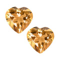 Premium Brazilian Citrine Set of 2 (Hrt 8 mm) 2.57 ctw - Sticky add to cart bar