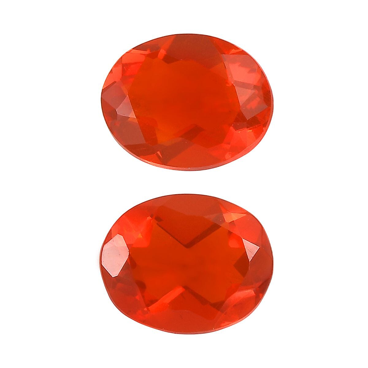 Premium Jalisco Fire Opal Set of 2 (Oval 5x4 mm) 0.45 ctw