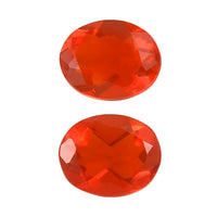Premium Jalisco Fire Opal Set of 2 (Oval 5x4 mm) 0.45 ctw