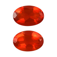 Premium Jalisco Fire Opal Set of 2 (Oval 6x5 mm) 0.57 ctw