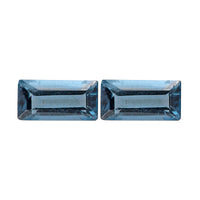 London Blue Topaz Set of 2 (Bgt 5x2.5 mm) 0.47 ctw