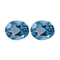 London Blue Topaz Set of 2 (Ovl 5x4 mm) 0.68 ctw