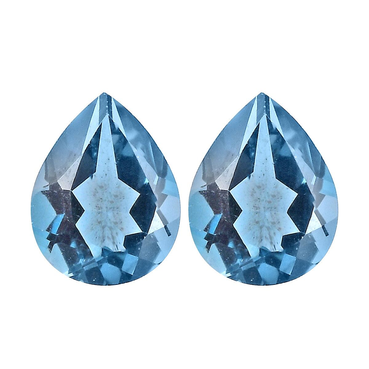 London Blue Topaz Set of 2 (Pear 5x4 mm) 0.66 ctw