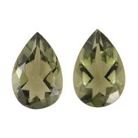 Bohemian Moldavite Set of 2 (Pear 6x4 mm) 0.58 ctw