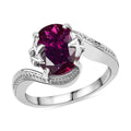 Crimson Mystic Topaz 4.20 ctw Celestial Allure Ring in Rhodium Over Sterling Silver - Sticky add to cart bar