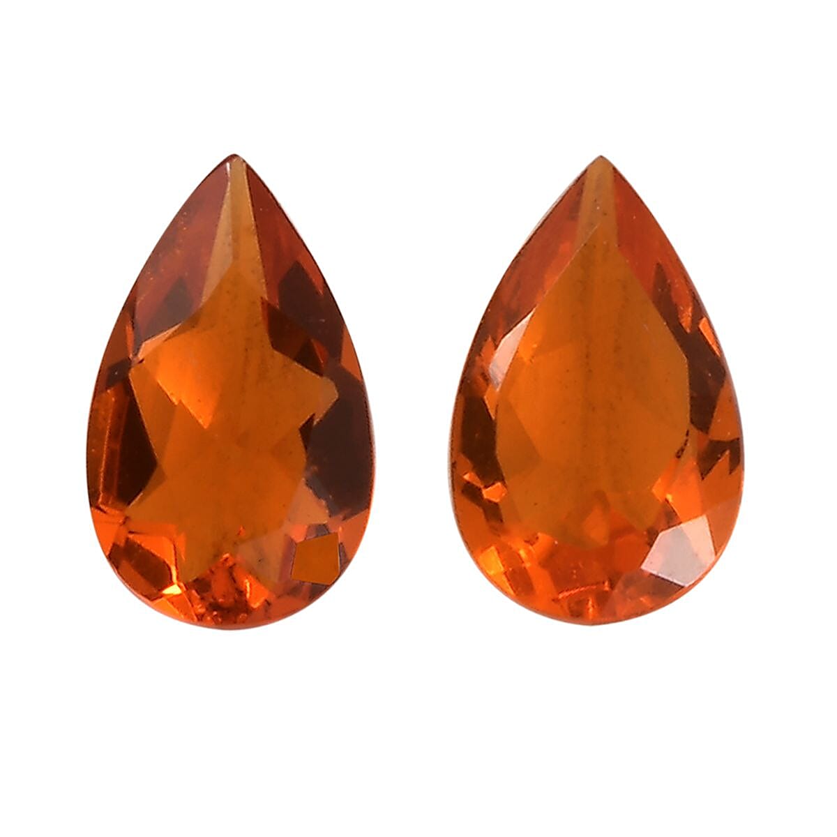 Premium Jalisco Fire Opal Set of 2 (Pear 5x3 mm) 0.21 ctw