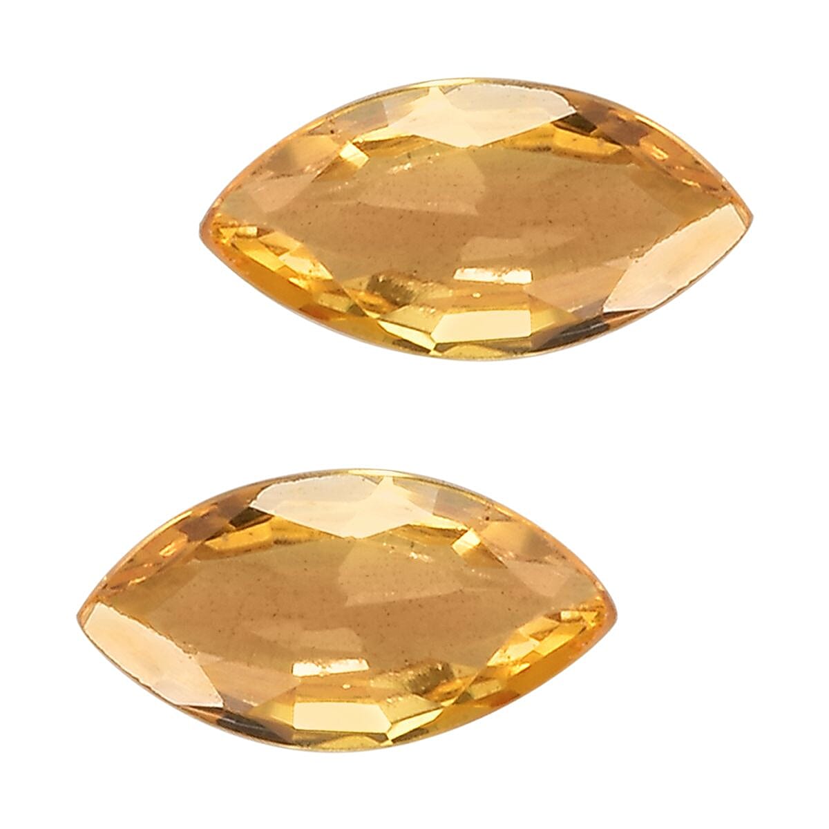 Orange Sapphire Set of 2 (Mrq 5x2.5 mm) 0.34 ctw