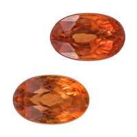 Orange Sapphire Set of 2 (Ovl 5x3 mm) 0.58 ctw