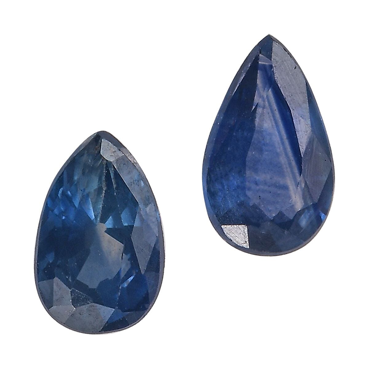 Blue Sapphire Set of 2 (Pear 5x3 mm) 0.34 ctw Loose Gemstone