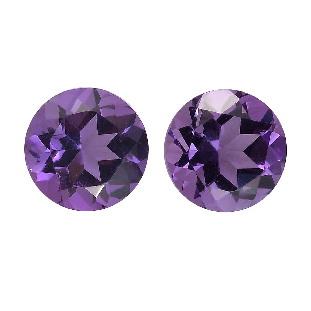 Uruguayan Amethyst Set of 2 (Rnd 6 mm) 1.49 ctw