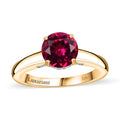 Certified & Appraised 10K Yellow Gold AAA Luxuriant Bixbite (LG) and Lab Grown Diamond (E-F, VS) (0.25 cts) Ring (Size 10.0) (Del. in 10-12 Days) 2.10 ctw - Sticky add to cart bar