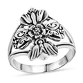 Bali Legacy Sterling Silver Catholic Cross Ring (Size 10.0) (4.40 g) - Sticky add to cart bar