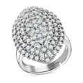 Simulated Diamond Adjustable Ring in Silvertone (Size 6.5-9) 2.00 ctw - Sticky add to cart bar