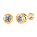 Moissanite 0.50 ctw Stud Earrings in Yellow Gold Over Sterling Silver - Sticky add to cart bar