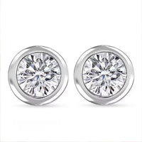 Moissanite 0.50 ctw Stud Earrings in Vermeil Yellow Gold Over Sterling Silver