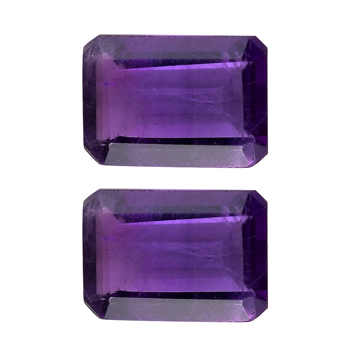 AA African Amethyst Set of 2 (Oct 7x5 mm) 1.56 ctw Loose Gemstone
