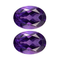 African Amethyst Set of 2 (Ovl 7x5 mm) 1.34 ctw Loose Gemstone