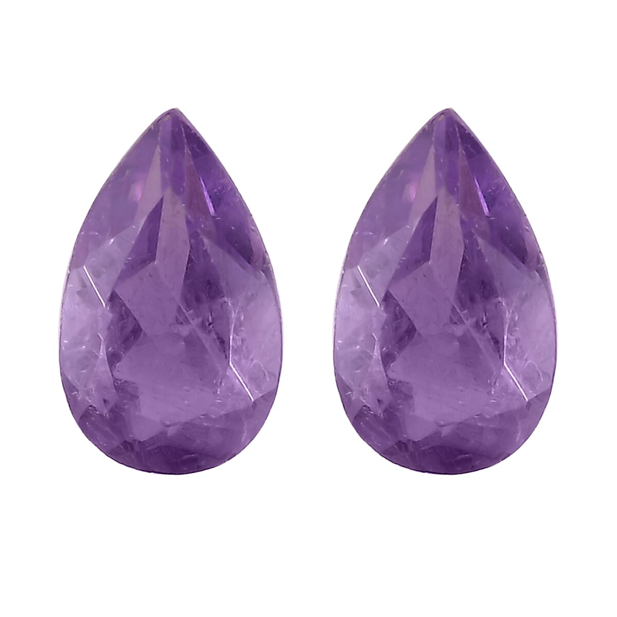 African Amethyst Set of 2 (Pear 5x3 mm) 0.38 ctw Loose Gemstone