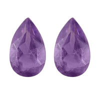 African Amethyst Set of 2 (Pear 5x3 mm) 0.38 ctw Loose Gemstone