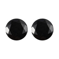 Australian Black Tourmaline Set of 2 (Rnd 6 mm) 1.65 ctw Loose Gemstone