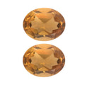 AA Brazilian Citrine Set of 2 (Ovl 5x4 mm) 0.60 ctw Loose Gemstone - Sticky add to cart bar