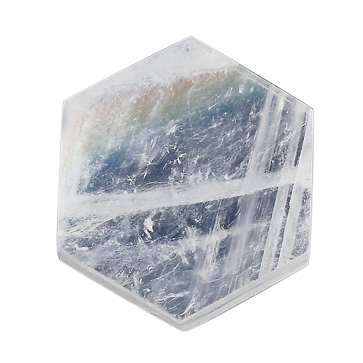 Rainbow Moonstone (Hexagon 12 mm) 5.88 ctw Loose Gemstone