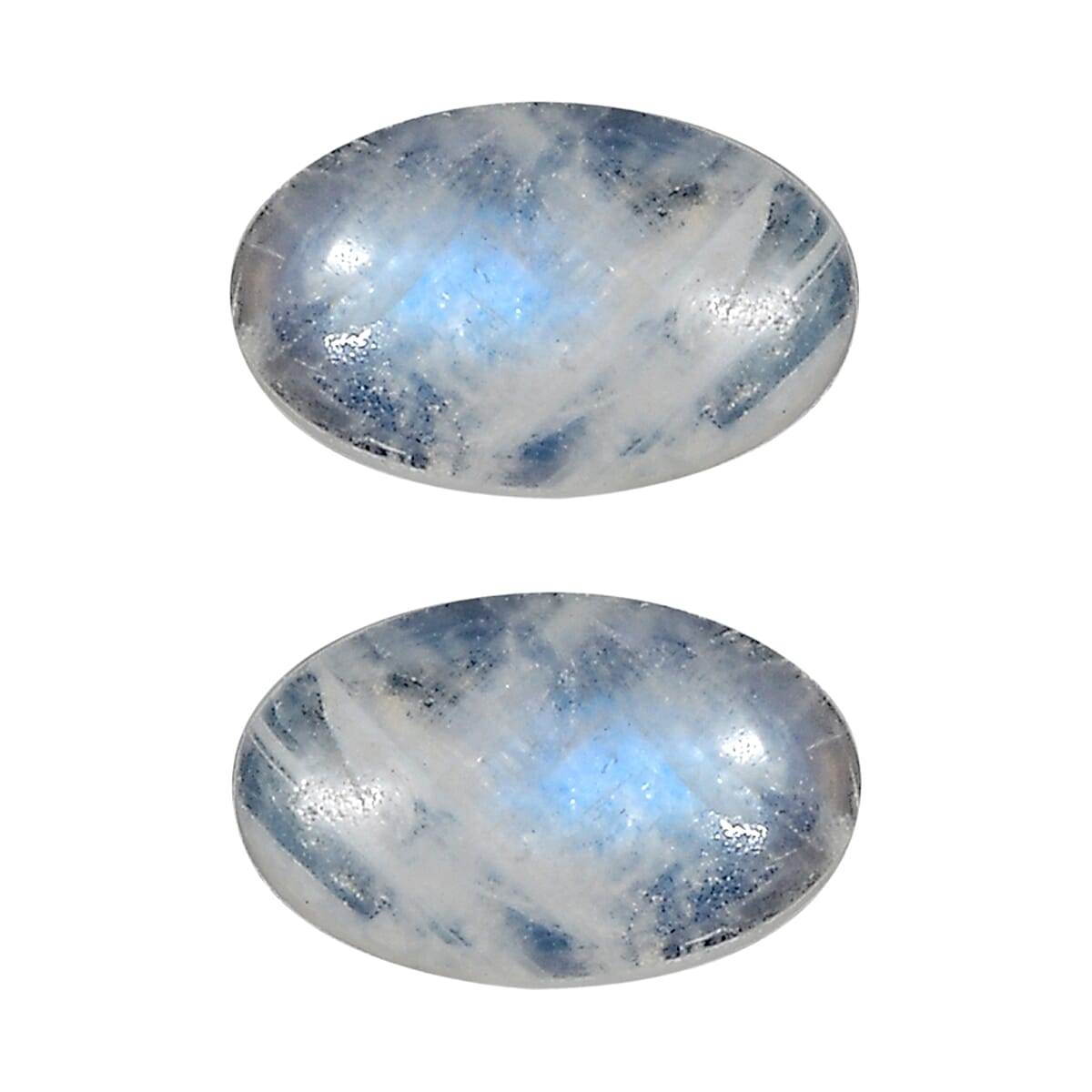 Rainbow Moonstone Set of 2 (Oval 5x3 mm) 0.50 ctw Loose Gemstone