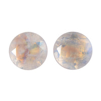 AA Rainbow Moonstone Set of 2 (Rnd 6 mm) 1.80 ctw Loose Gemstone