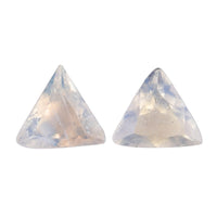AA Rainbow Moonstone Set of 2 (Triangle 5 mm) 0.62 ctw Loose Gemstone