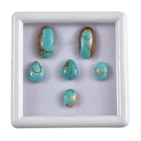 Blue Moon Turquoise Assorted Box (Mix Size) 15.00 ctw Loose Gemstone