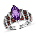 Karis Moroccan Rose, Multi Gemstone Ring in Platinum Bond (Size 10.0) 3.75 ctw - Sticky add to cart bar