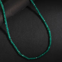 D'Joy Verde Onyx Beaded 50.00 ctw Necklace 18-20 Inches in Sterling Silver