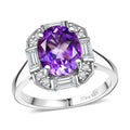 Moroccan Rose and White Topaz 3.60 ctw Ring in Platinum Over Sterling Silver (Size 10.0) - Sticky add to cart bar