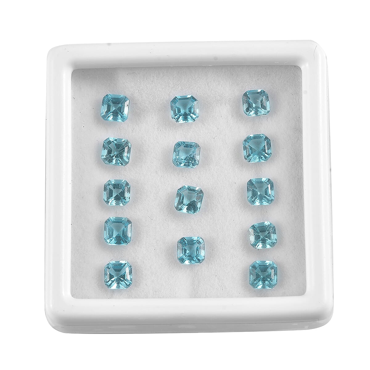 Blue Apatite Assoterd Box (Oct 4x4 mm) 5.00 ctw Loose Gemstone
