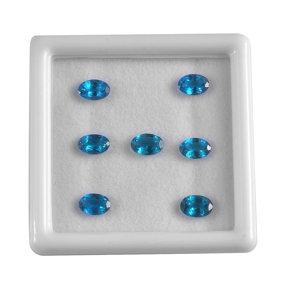 AA Malgache Neon Apatite Assorted Box (Ovl 6x4 mm) 3.00 ctw Loose Gemstone