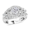 Clarte Aurora Collection Moissanite Ring in Sterling Silver (Size 10.0) 1.25 ctw - Sticky add to cart bar