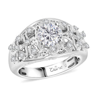 Clarte Aurora Collection Moissanite Ring in Sterling Silver (Size 10.0) 1.25 ctw