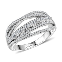 Clarte Dew Collection Moissanite Band Ring in Sterling Silver (Size 10.0) 0.55 ctw