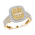 Natural Yellow and White Diamond 1.00 ctw Ring in 14K Yellow Gold - Sticky add to cart bar