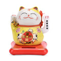 Ceramic Solar Money Cat Decoration - Rolling in Money - Sticky add to cart bar