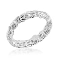 Bali Legacy Byzantine Ring in Sterling Silver (Size 10.0) 4.25 Grams - Sticky add to cart bar