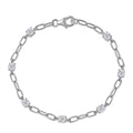 D'Joy Moissanite 1.70 ctw Chain Bracelet in Rhodium Over Sterling Silver (7.25 In) - Sticky add to cart bar