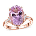 Luxoro Premium Martha Rocha Kunzite and Diamond I2 7.85 ctw Ring in 10K Rose Gold (Size 10.0) - Sticky add to cart bar