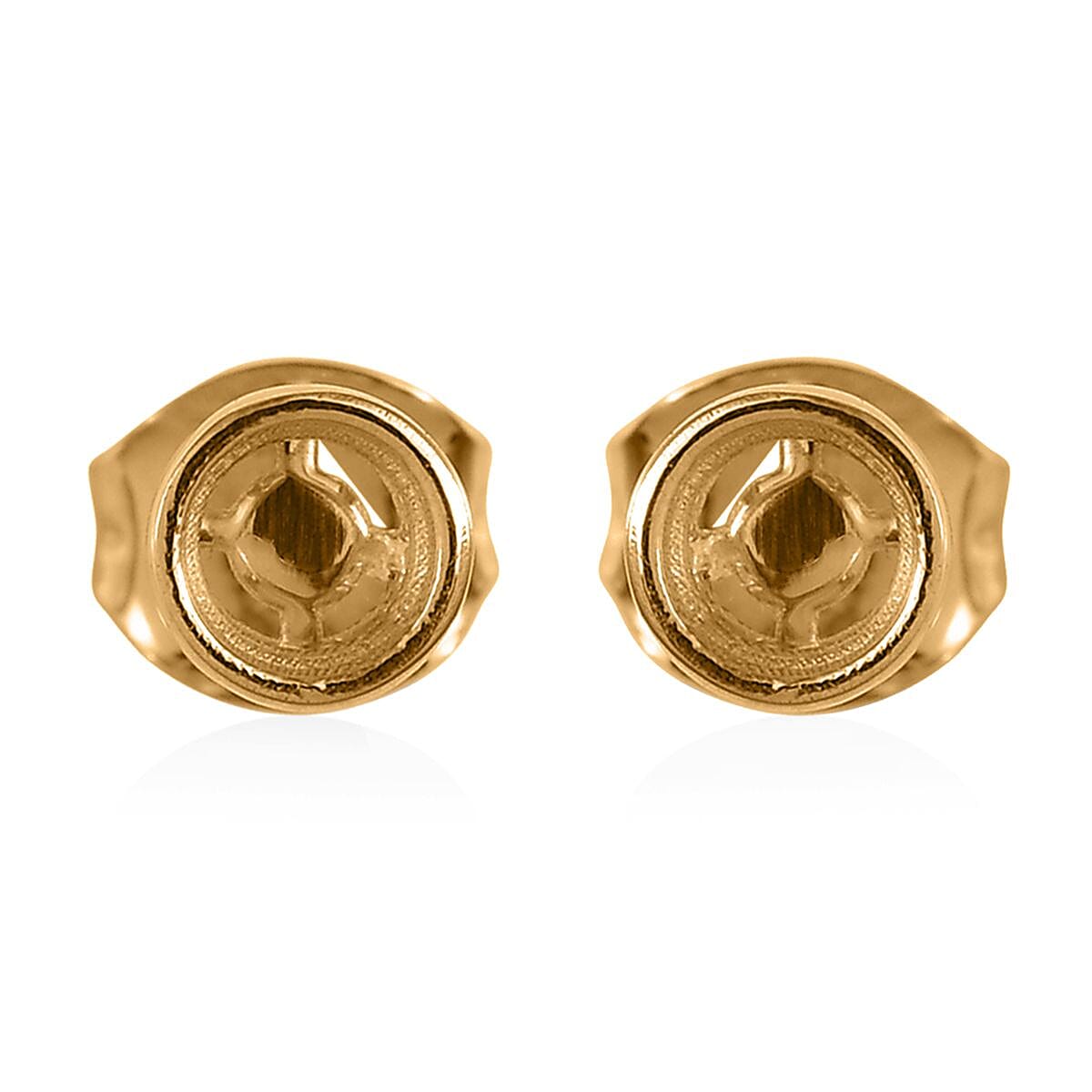 Luxoro 14K Yellow Gold Solitaire Stud Earrings 1 Grams