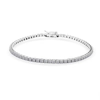Luxuriant Lab Grown Diamond 3.00 ctw Bracelet in 14K White Gold (7.00 In) 5.24 Grams