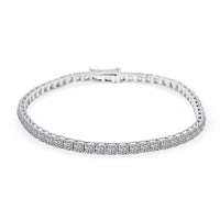 Luxuriant Lab Grown Diamond 5.00 ctw Bracelet in 14K White Gold (7.00 In) 5.42 Grams