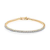 Luxuriant Lab Grown Diamond 4.00 ctw Bracelet in 14K Yellow Gold (7.25 In) 5.63 Grams
