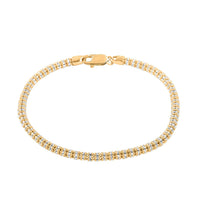 3.5mm Ice Chain Bracelet in 10K Yellow and White Gold (9.00 In) 8.80 Grams
