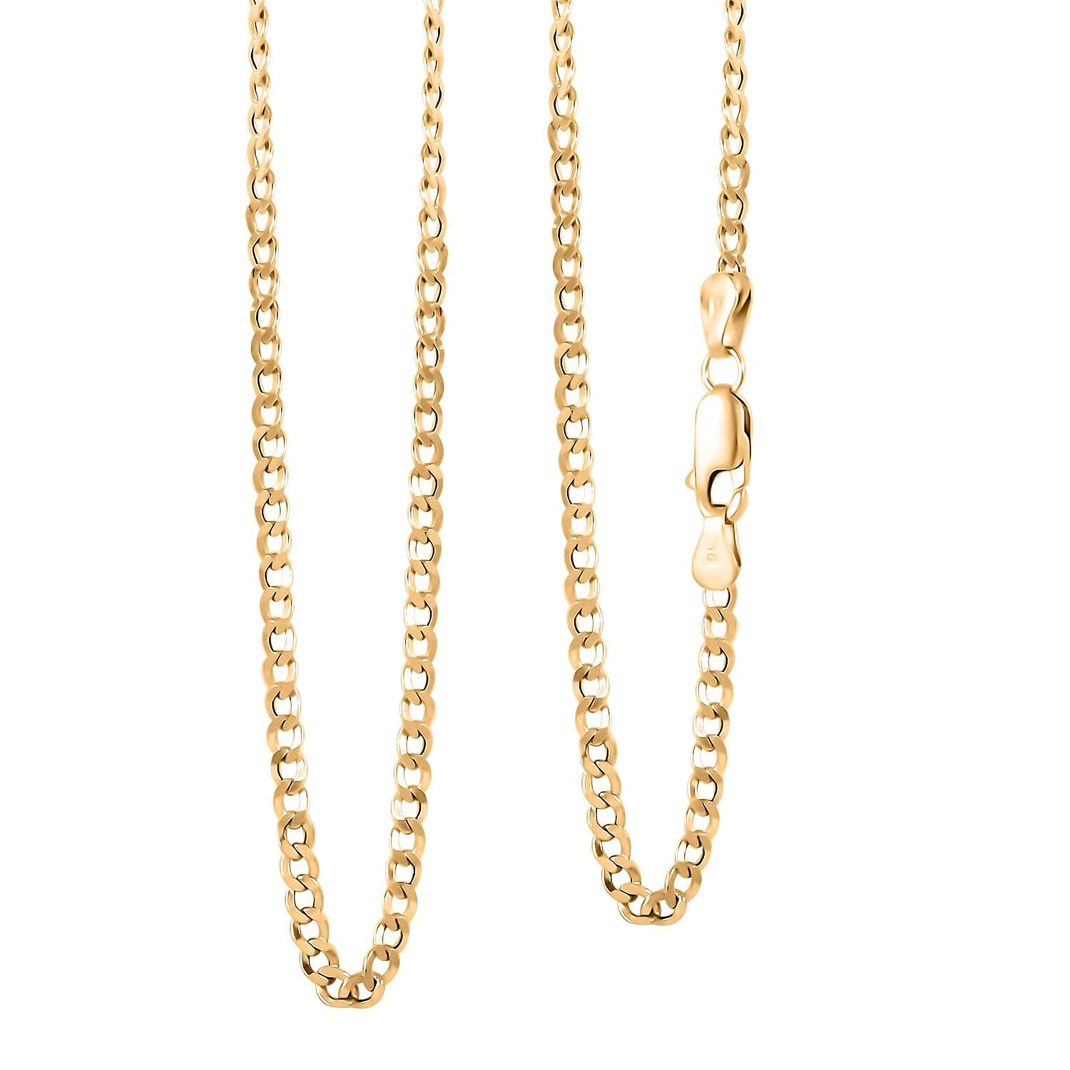 Cuban Chain Necklace in 14K Yellow Gold 12.90 Grams 24 Inches